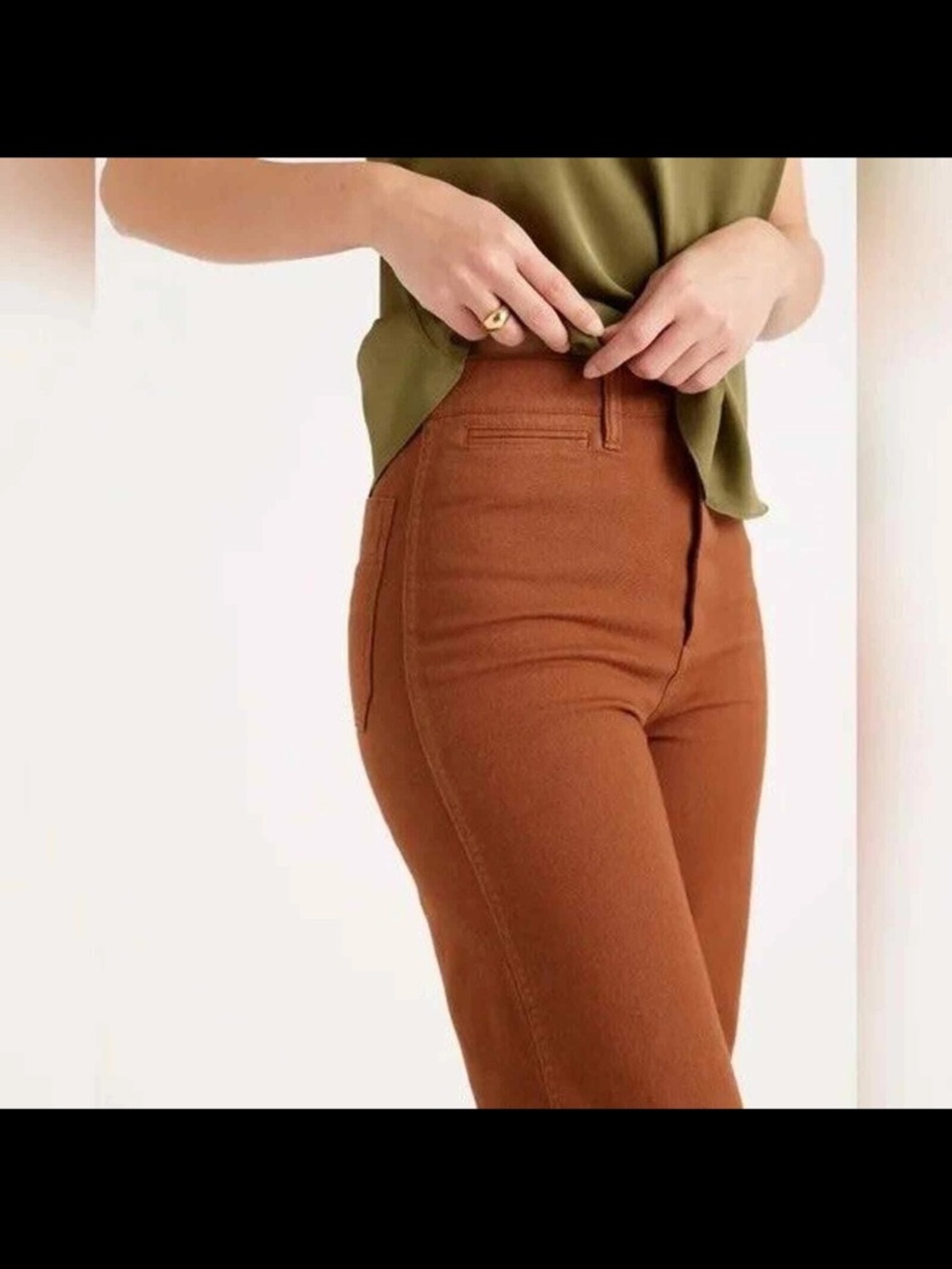 Quince Wide Leg Pants Rust Brown Women’s 30 - Picture 6 of 8